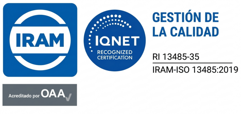 Certificación ISO 13485 otorgada por IRAM